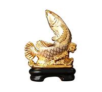 Statua Di Buddha Per Interni Statue di pesce rosso Home Office Decoration Desktop Decoration Ornament Feng Shui Statue Fish Fortune and Success Buona fortuna Statua Di Buddha In Meditazione Statuetta