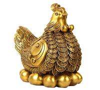 Statua Di Buddha Per Interni Statue gallina feng shui decorazioni for la casa golden uovo gallina artigianato decorativo / attirare ricchezza e buona fortuna alla tua famiglia Statua Di Buddha In Medi