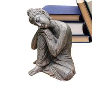 Statua di Buddha per interni, statuetta di Buddha seduto, sculture spirituali, ornamento zen per casa, soggiorno, yoga, santuario, meditazione, auto, decorazione sul posto di lavoro