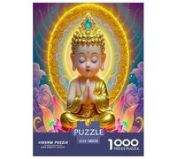 Statua di Buddha Puzzle Impossibili 1000 Pezzi Cultura Zen Decorazione Per La Casa. Rilassamento E Intelligence Per Adulti E Ragazzi Da 14 Anni 38x26cm/1000pcs