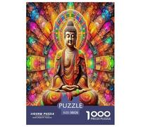 Statua di Buddha Puzzle Impossibili 1000Pcs Cultura Zen Decorazione Per La Casa. Giochi Rilassamento E Intelligence Per Adulti E Ragazzi Da 14 Anni 38x26cm/1000pcs