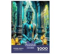 Statua di Buddha Puzzle Impossibili 1000Pcs Cultura Zen Decorazione Per La Casa. Rilassamento E Intelligence Per Adulti E Ragazzi Da 14 Anni 38x26cm/1000pcs