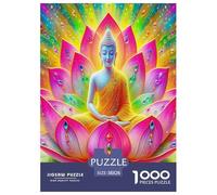 Statua di Buddha Puzzle Impossible 1000 Pezzi Cultura Zen Decorazione Per La Casa. Rilassamento E Intelligence Per Adulti E Ragazzi Da 14 Anni 38x26cm/1000pcs