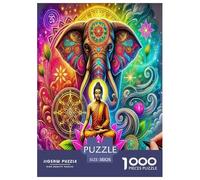 Statua di Buddha Puzzle Impossible 1000 Pezzi Cultura Zen Decorazione Per La Casa. Rilassamento E Intelligence Per Adulti E Bambini Da 12 Anni 38x26cm/1000pcs