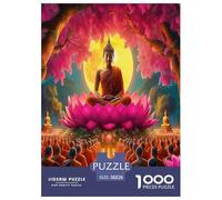 Statua di Buddha Puzzle Impossible 1000Pcs Cultura Zen Decorazione Per La Casa. Rilassamento E Intelligence Per Adulti E Bambini Da 12 Anni 38x26cm/1000pcs