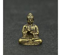 Statua di Buddha Sakyamuni in rame puro, 2,2 cm, per mini ornamento | Costruzione in rame puro massiccio, dimensioni compatte 2,2 cm, simbolo portafortuna, dettagli artigianali