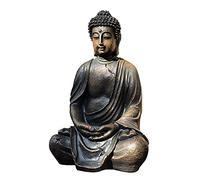 Statua di Buddha seduto in stile Zen, statuetta in resina per meditazione,