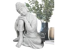 Statua di Buddha - Statua di Buddha cinese Zen | Statue di Buddha per la decorazione domestica | Ornamento seduto di scultura di Buddha, artigianato paesaggistico, statuetta di Buddah Buddah per