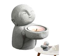 Statua di Buddha - Statuetta di meditazione fatta a mano, decorazione spirituale del Buddha | Carina statuetta di Buddha in resina di piccolo monaco, piccola scultura di Buddha tranquilla per sala da