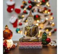 Statua di Buddha thailandese, scultura in resina, statuetta di Buddha,