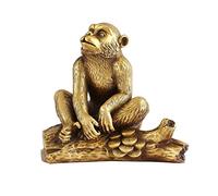 Statua di Buddha Zodiaco Scimmia Ornamenti Sculture in Bronzo Arredamento per la casa Decorazioni da scrivania Regali di Compleanno Decorazione Feng Shui (Dimensione Oro)