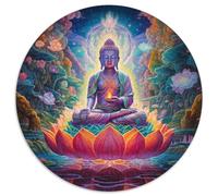 Statua di Buddha1000 Pezzi Rotonda Puzzle Puzzle Classico Irregolare Unici Per Adulti Puzzle Edugattoivo, Regali Difficile E Impossibile1000 pezzi (67.5x67.5cm)