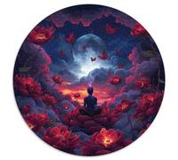 Statua di Buddha1000 Pezzi Rotonda Puzzle ScenarioPuzzle Classico Bel Regalo Per Amici Di Famiglia Puzzle Edugattoivo, Regali Difficile E Impossibile1000 pezzi (67.5x67.5cm)