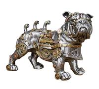 Statua di Bulldog inglese in resina Statua di Bulldog e scultura intagliata Cane meccanico in stile punk per tavolino da salotto Decorazione per mensola d'ingresso () e scultura intagliata, R