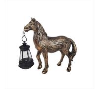 Statua di cavallo con lanterna solare per la decorazione del giardino B