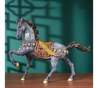 Statua di cavallo dello zodiaco cinese, decorazione in ottone Feng Shui per casa e ufficio, mascotte del capodanno lunare 2026, simbolo di prosperità e buona fortuna