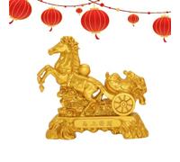 Statua di cavallo d'oro per il capodanno cinese 2026, a tema cavallo