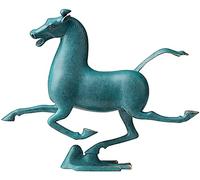 Statua di cavallo in eccesso in rame, decorazione da scrivania, ornamenti artigianali per la casa e il soggiorno (colore: 21 x 16 x 5,8 cm)