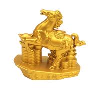 Statua di cavallo - Statuetta di animale dorata in metallo per prosperità,Decorazione Equestre,Decorazione per la casa di Capodanno