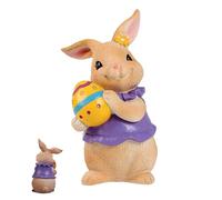 Statua di coniglio, statua decorativa a forma di coniglio pasquale | Statua decorativa in resina | Graziosa coniglietto pasquale, decorazione per la casa primaverile, migliora l'atmosfera festosa per