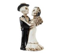 Statua di coppia gotica amanti dello scheletro, statuetta di teschio | Scultura romantica per la sposa e lo sposo, per cucina, camera da letto, scaffale, bancone, uffici, caminetto, soggiorno, regalo,