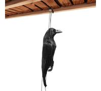 Statua Di Corvo Simulazione | Decorazione Da Giardino Esche Da Caccia Corvo - Riproduzione Animale Per Decorazione Esterna Spaventosa Casa Stregata Fantasma
