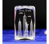 Statua di cristallo della libertà/Empire State Building statua di New York 3d inciso al laser cubo di cristallo incisione per la decorazione domestica regalo di viaggio ..
