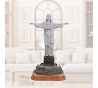 Statua di Cristo Redentore - Scultura divertente in resina, punto di riferimento di Rio de Janeiro, statuetta da scrivania in miniatura, souvenir del Brasile da collezione, regalo unico per la casa
