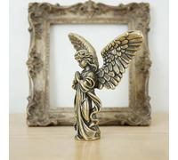 Statua di Cupido in ottone, angelo custode, vintage, in metallo, piccola statuetta per la decorazione della casa e della scrivania (stile 2)