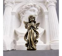 Statua di Cupido in ottone, angelo custode, vintage, in metallo, piccola statuetta per la decorazione della casa e della scrivania (stile 1)