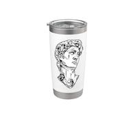 Statua di David x Tatuato x Triste x Rose Blackwork Bicchiere termico in acciaio inox doppia parete