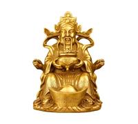 Statua di Dio in Ottone per Decorazioni per la casa Feng Shui, Scultura Cinese di Dio della ricchezza Caishen, in Ottone, Fengshui, prosperità, fortun