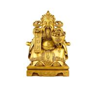 Statua di Dio in Ottone per Decorazioni per la casa Feng Shui, Scultura Cinese di Dio della ricchezza Caishen, in Ottone, Fengshui, prosperità, fortun