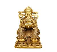 Statua di Dio in Ottone per Decorazioni per la casa Feng Shui, Scultura Cinese di Dio della ricchezza Caishen, in Ottone, Fengshui, prosperità, fortun