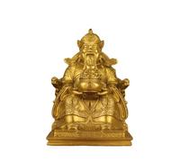 Statua di Dio in Ottone per Decorazioni per la casa Feng Shui, Scultura Cinese di Dio della ricchezza Caishen, in Ottone, Fengshui, prosperità, fortun