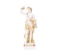 Statua di Dioniso Bacco Dio greco del vino Uva-Vendemmia Scultura Alabastro Oro 20,25 pollici