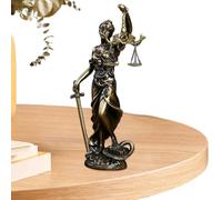 Statua di diritto del giudice - Resina Statuetta Lady Justice Home Decor | Cieco di giudici Statuetta Scale of Sculpture Lawyer Studio Decor per ufficio scaffale