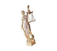 Statua di donna cieca in resina scultura con scala greca romana equità ornamento avvocato signora della giustizia scultura