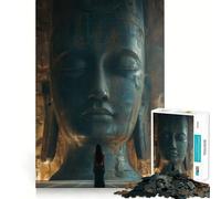Statua di donna e Buddha,puzzle da 1000 pezzi per ragazzi,stimolante per le capacità cognitive,divertente,con incastro sicuro e senza pezzi che si staccano,un modo coinvolgente per passare