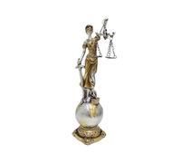 Statua di donna equa della giustizia in resina scultura di donna cieca con scala greca romana figurina per collezionisti e libri regalo avvocati regalo
