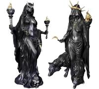 Statua di Ecate - Decorazione artistica della dea greca, scultura in resina multiuso per casa, desktop, artigianato, design della strega della notte