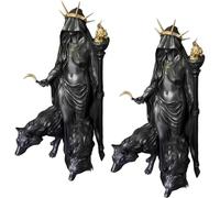 Statua Di Ecate Niktipolos, La Strega Della Notte, Ecate Phōsphoros, Portatrice Di Luce O Stella Del Mattino, Dea Greca Della Magia Con I Cani, Statuetta Gotica Di Halloween In Resina Per La Casa C