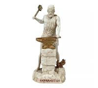 Statua di Efesto, dio del fuoco, 18 cm, patina grigia