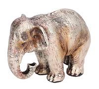 Statua di Elefante in Resina Sintetica Stile retrò di Squisita Fattura Elegante e Carina Statuetta Decorativa a Forma di Elefante (Stile B)