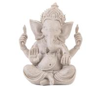 Statua di elefante indiano Ganesha che rimuove gli ostacoli, saggezza e fortuna, decorazione per la casa in resina, 7,7 pollici