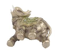 Statua di Elefante Verde Scultura Figurina Lucky Feng Shui Lucky Home Car Shelf Decorazione Decor(Large)