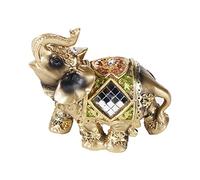 Statua di Elefante Verde Scultura Figurina Lucky Feng Shui Lucky Home Car Shelf Decorazione Decor(Small)