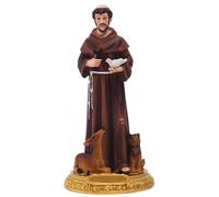 Statua di Francesco Statua in resina dipinta a mano