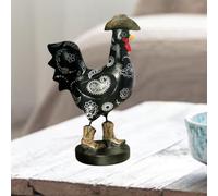 Statua di gallo da collezione, animale da cortile, arte per cucina, prato,