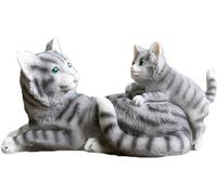 Statua di gatto soriano, simpatica mamma gatta soriana, decorazioni da giardino, decorazioni da giardino, statuette di animali, sculture per la decorazione di esterni, giardini, cortili e cortili.
